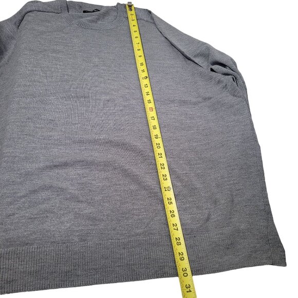 Paris Sunday Men's Heather Gray 100% Wool Crew Neck Pullover Sweater Size XXXL - Picture 10 of 10
